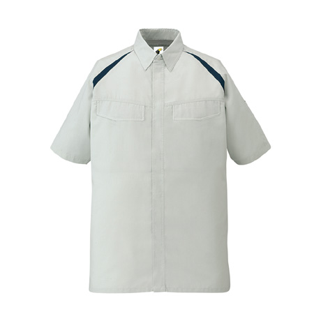 エコ製品制電多機能半袖シャツ【85114-JIC】 C036.シルバー