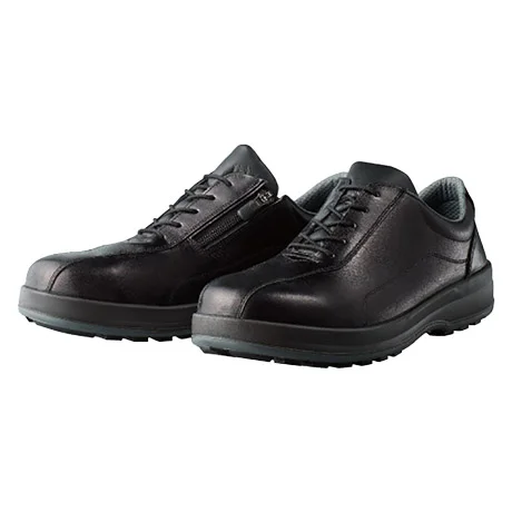 三層底牛革安全靴(チャック付き)【8512-SIM】 黒