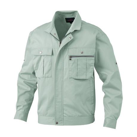 綿100％ジャケット【856-BBO】 23.スモークグリーン