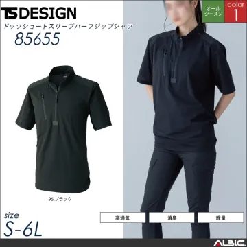 ドッツショートスリーブハーフジップシャツ...