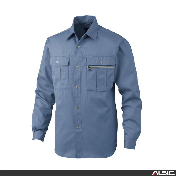 綿100％長袖シャツ【857-BBO】 商品写真