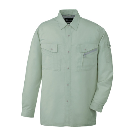 エコ5バリュー長袖シャツ【85704-JIC】 C039.アースグリーン