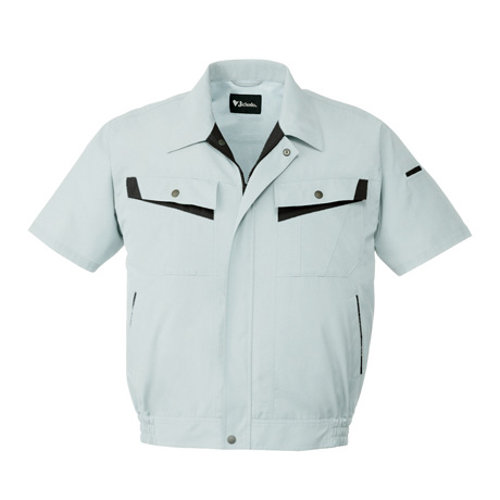 エコ製品制電高通気半袖ブルゾン【86010-JIC】 C036.シルバー