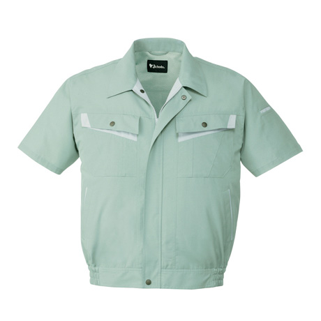 エコ製品制電高通気半袖ブルゾン【86010-JIC】 C039.アースグリーン