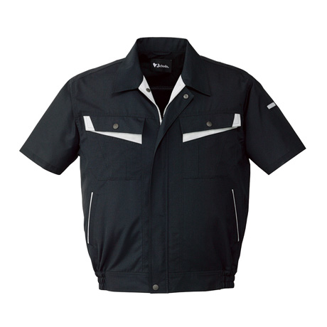 エコ製品制電高通気半袖ブルゾン【86010-JIC】 C131.シックブラック