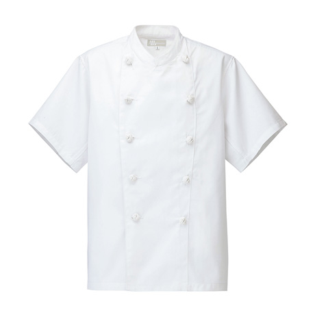 半袖コックコート_白衣_【861020-ait】 111.ホワイト