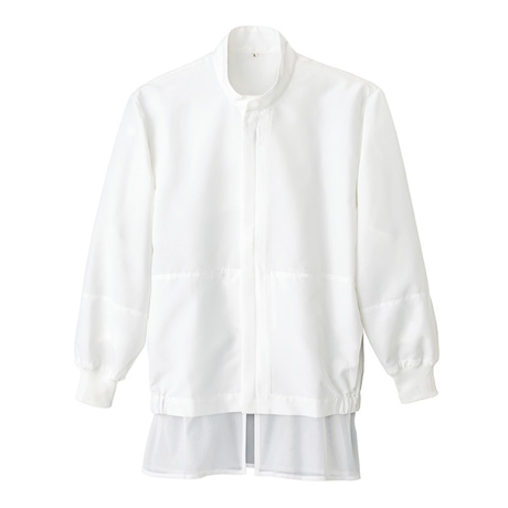 長袖比翼ブルゾン_白衣_【861028-ait】 001.ホワイト