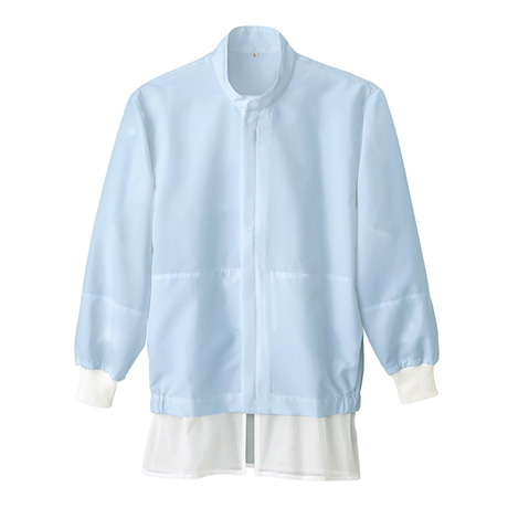 長袖比翼ブルゾン_白衣_【861028-ait】 007.サックス