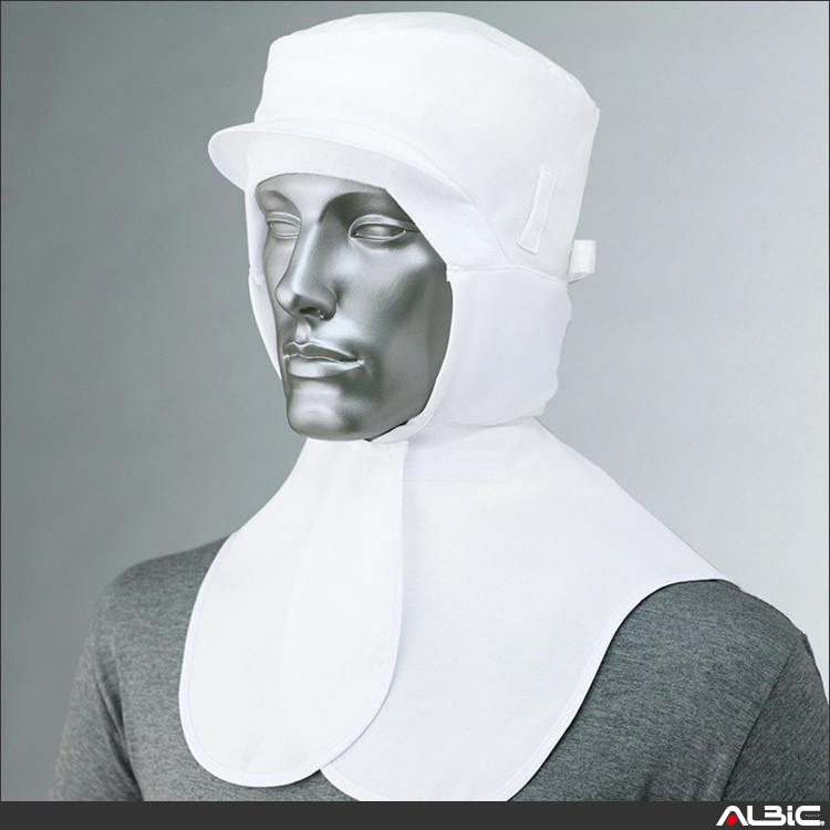 衛生頭巾_白衣_【861081-ait】 商品写真