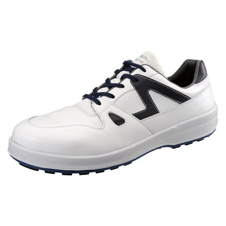 三層底スニーカータイプ安全靴【8611-SIM】 白／ブルー