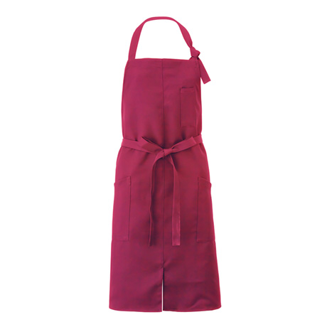 胸当てエプロン_サービス_【861239-ait】 109.ボルドー