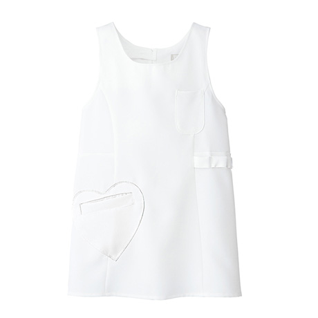 ハートポケットエプロン_サービス_【861371-ait】 001.ホワイト