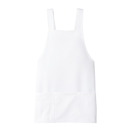 ショートエプロン_サービス_【861372-ait】 001.ホワイト