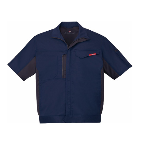 防汚製品制電ストレッチ半袖ジャンパー【87110-JIC】 C011.ネービー