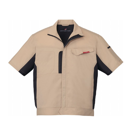 防汚製品制電ストレッチ半袖ジャンパー【87110-JIC】 C024.ライトベージュ