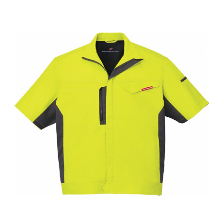 防汚製品制電ストレッチ半袖ジャンパー【87110-JIC】 C026.ライトグリーン