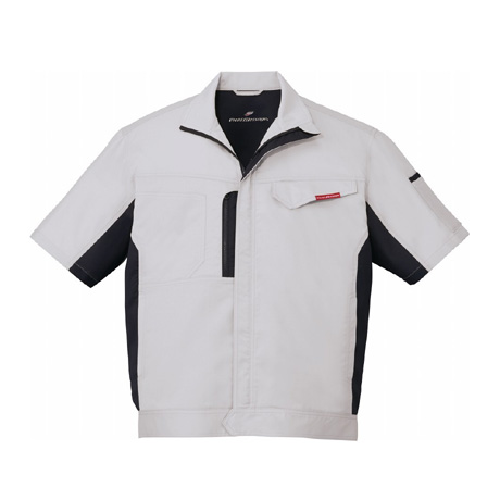 防汚製品制電ストレッチ半袖ジャンパー【87110-JIC】 C036.シルバー