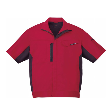 防汚製品制電ストレッチ半袖ジャンパー【87110-JIC】 C043.レッド