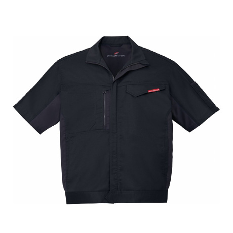 防汚製品制電ストレッチ半袖ジャンパー【87110-JIC】 C048.チャコールグレー