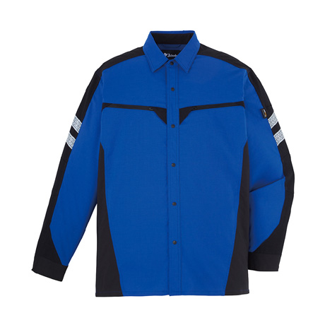 高強度ストレッチ長袖シャツ【87304-JIC】 C080.ロイヤルブルー