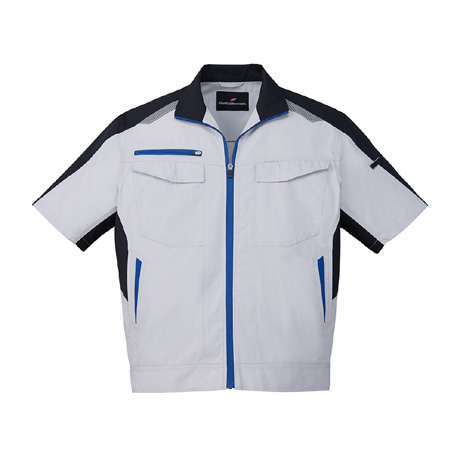 抗ウイルス加工半袖ジャンパー【87410-JIC】 C036.シルバー