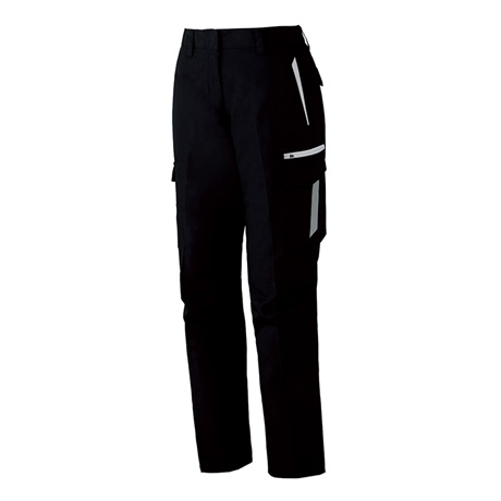 抗ウイルス加工レディースカーゴパンツ【87416-JIC】 C044.ブラック