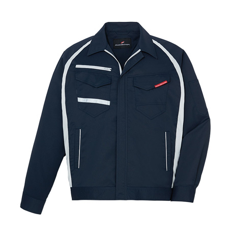 エコ製品制電ストレッチ長袖ジャンパー【87600-JIC】 C011.ネービー