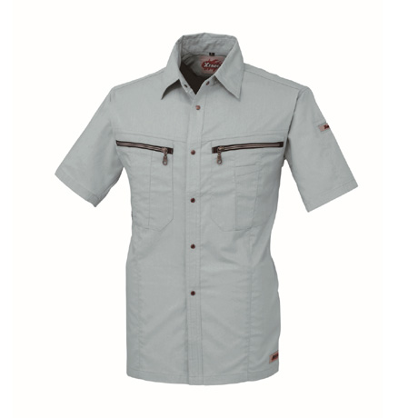 ストレッチ半袖シャツ【8892-XEB】 605.ミストグリーン