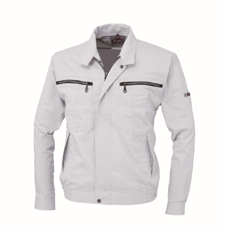 ストレッチ長袖ブルゾン【8894-XEB】 22.シルバーグレー