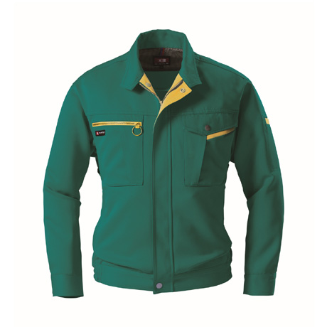 形態安定長袖ブルゾン【9021-BAT】 10.グリーン