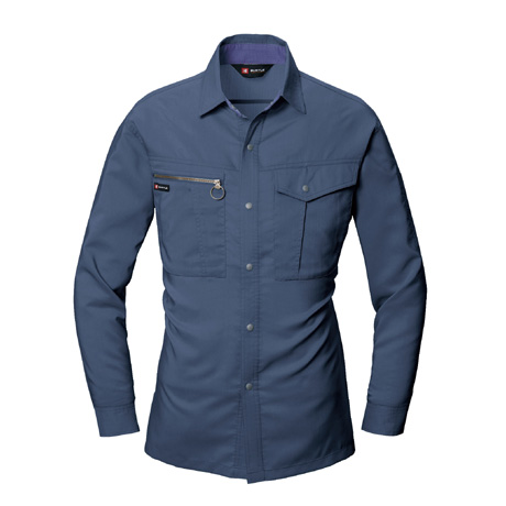 防汚加工長袖シャツ【9023-BAT】 30.ウッズ