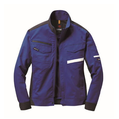 ストレッチ長袖ジャケット【9091-BAT】 42.ロイヤルブルー