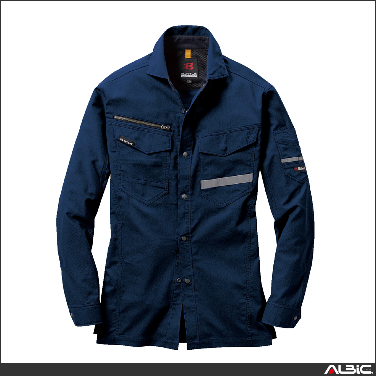 スーパーストレッチ長袖シャツ【9095-BAT】 商品写真