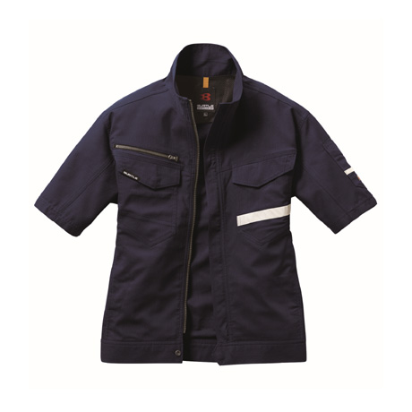 ストレッチ半袖ジャケット【9096-BAT】 3.ネイビー