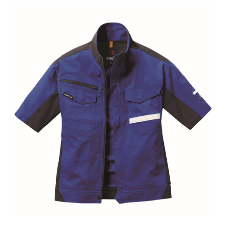 ストレッチ半袖ジャケット【9096-BAT】 42.ロイヤルブルー