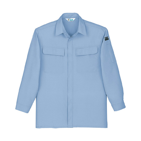 低発塵製品制電長袖シャツ【920-JIC】 C025.ライトブルー