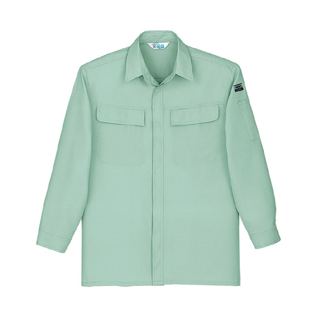 低発塵製品制電長袖シャツ【920-JIC】 C104.スプレーグリーン