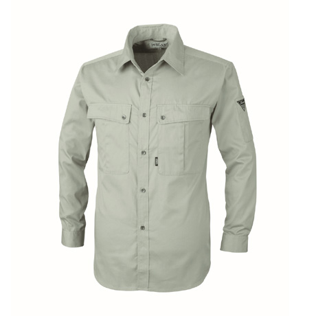 防縮防シワ長袖シャツ【9230-XEB】 61.モスグリーン