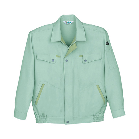 低発塵製品制電長袖ブルゾン【924-JIC】 C104.スプレーグリーン