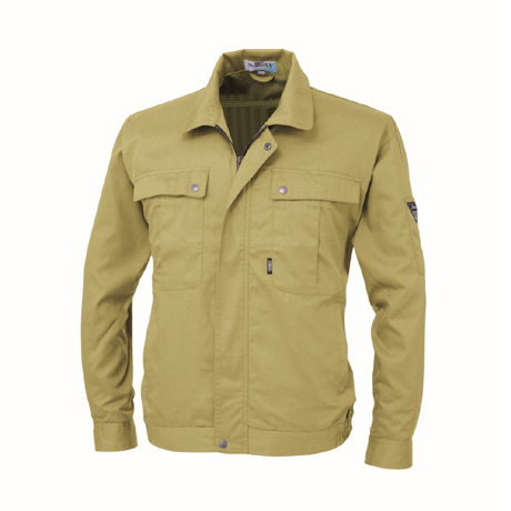 防縮防シワ長袖ブルゾン【9240-XEB】 81.キャメル