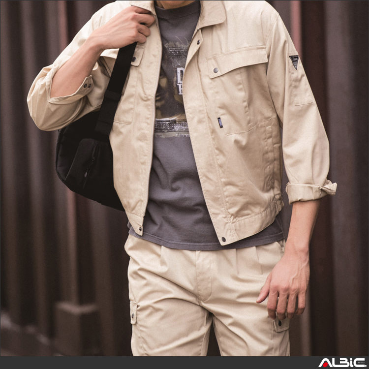 防縮防シワ長袖ブルゾン【9240-XEB】 商品写真