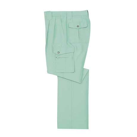 低発塵製品制電ツータックカーゴパンツ【927-JIC】 C104.スプレーグリーン