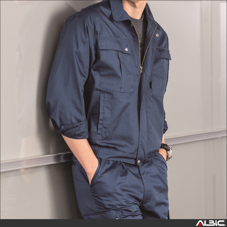防縮防シワ加工長袖ブルゾン【9294-XEB】 商品写真