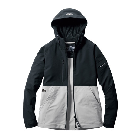 4WAYストレッチフーディジャケット【9505-BAT】 5.シルバー