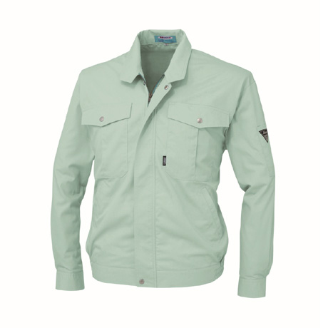 形態安定長袖ブルゾン【9940-XEB】 68.ライトグリーン