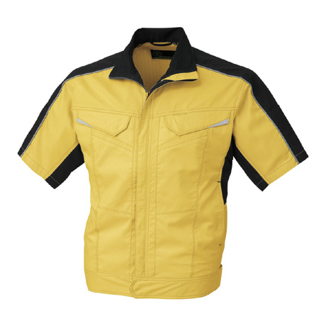 消臭・ストレッチ半袖ブルゾン【A2070-COC】 11.イエロー