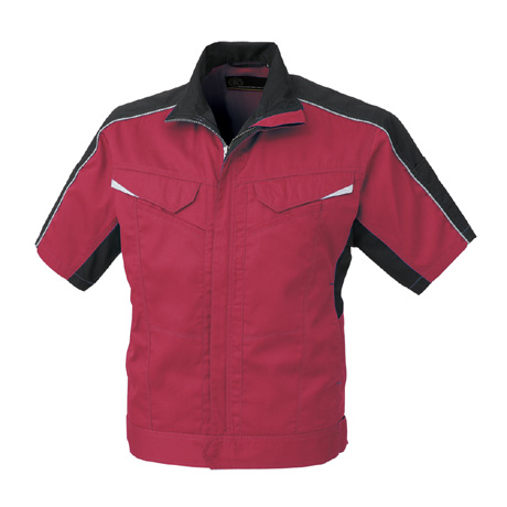 消臭・ストレッチ半袖ブルゾン【A2070-COC】 18.ワイン