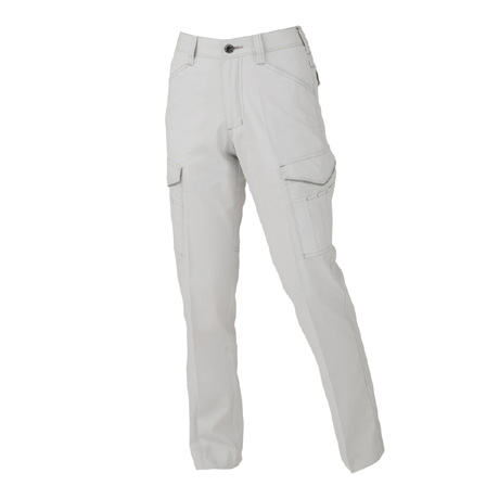 消臭・ストレッチ　レディースカーゴパンツ【A2076-COC】 3.シルバー