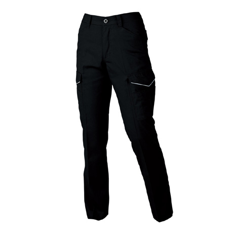 消臭・ストレッチ　レディースカーゴパンツ【A2076-COC】 13.ブラック