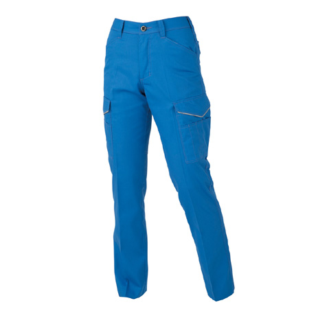 消臭・ストレッチ　レディースカーゴパンツ【A2076-COC】 16.スカイブルー